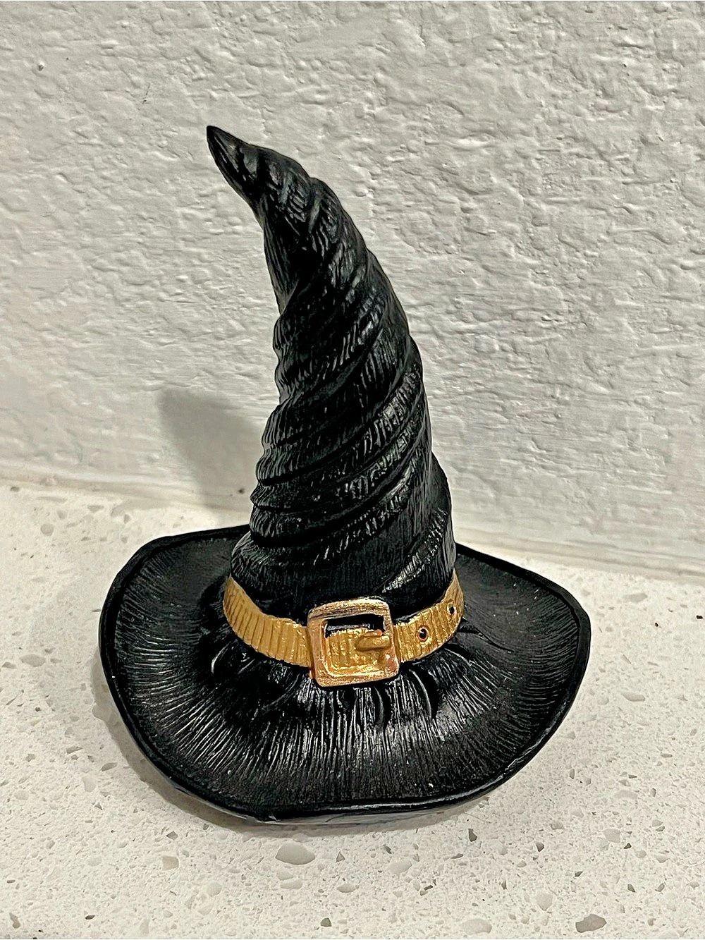 Black and Gold Halloween Decor Witch Hat